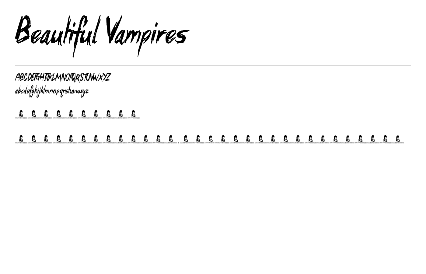 Beautiful Vampires Font preview