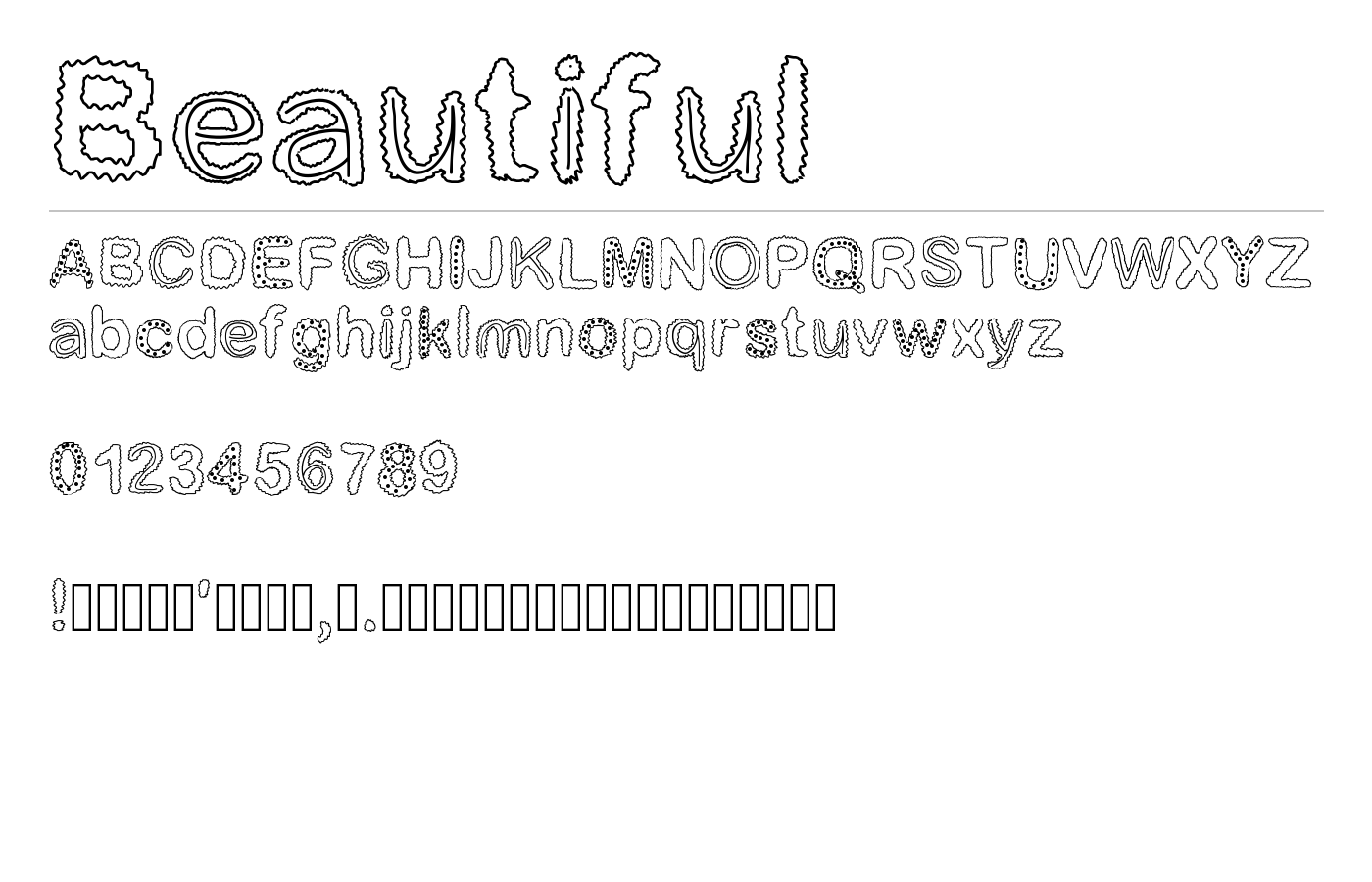 Beautiful Font preview