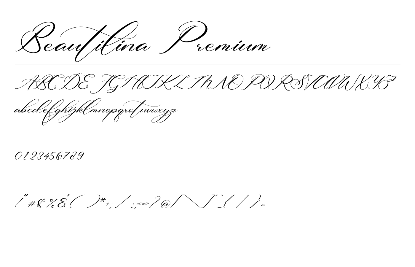 Beautilina Premium Font preview