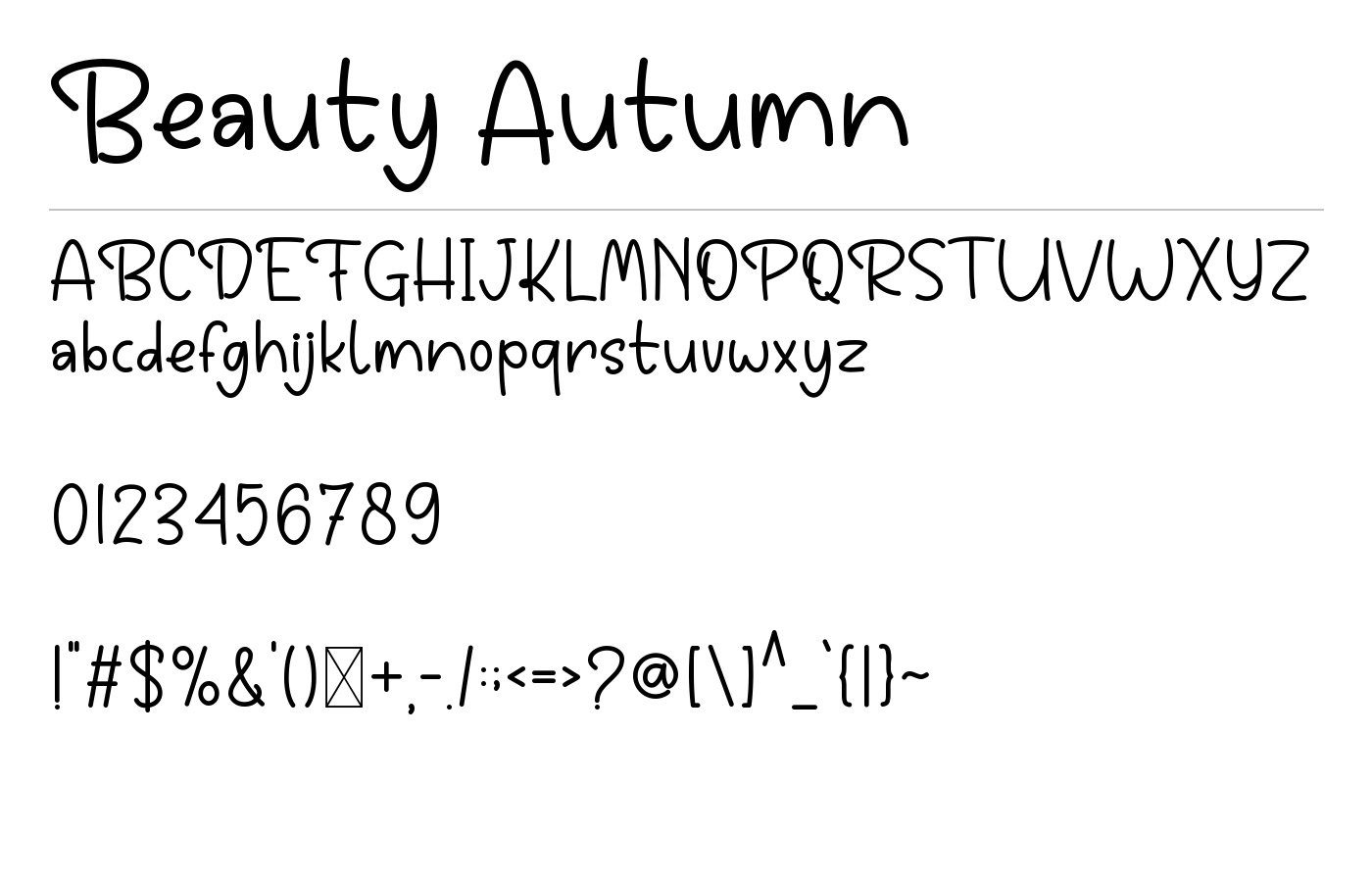 Beauty Autumn Font preview