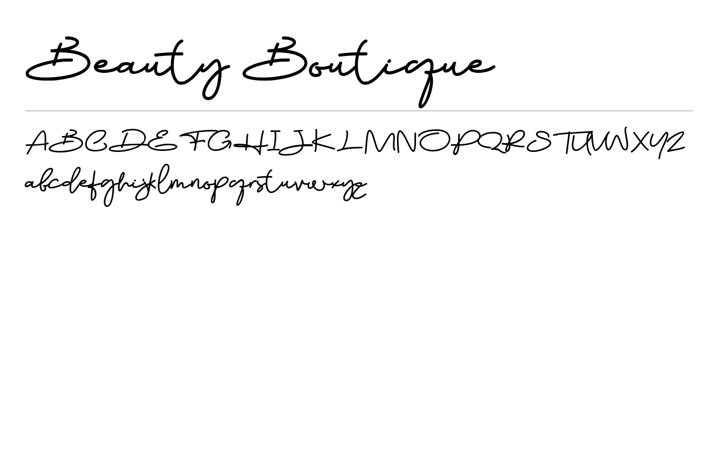 Beauty Boutique Font preview