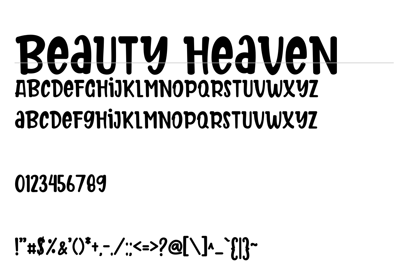 Beauty Heaven Font preview
