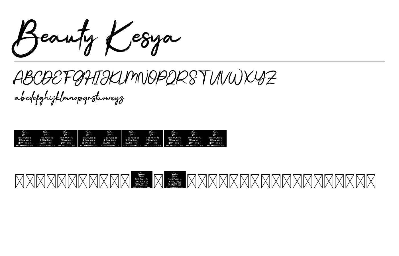 Beauty Kesya Font preview