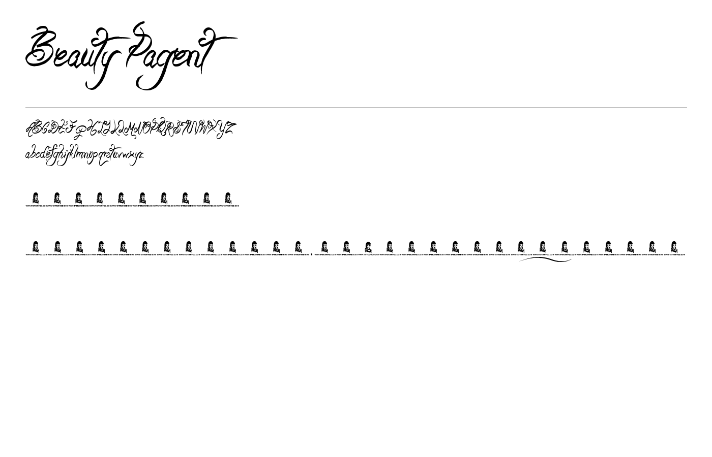 Beauty Pagent Font preview
