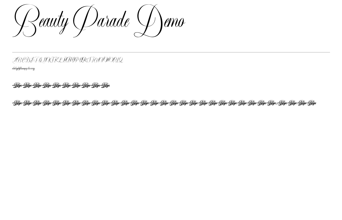 Beauty Parade Demo Font preview