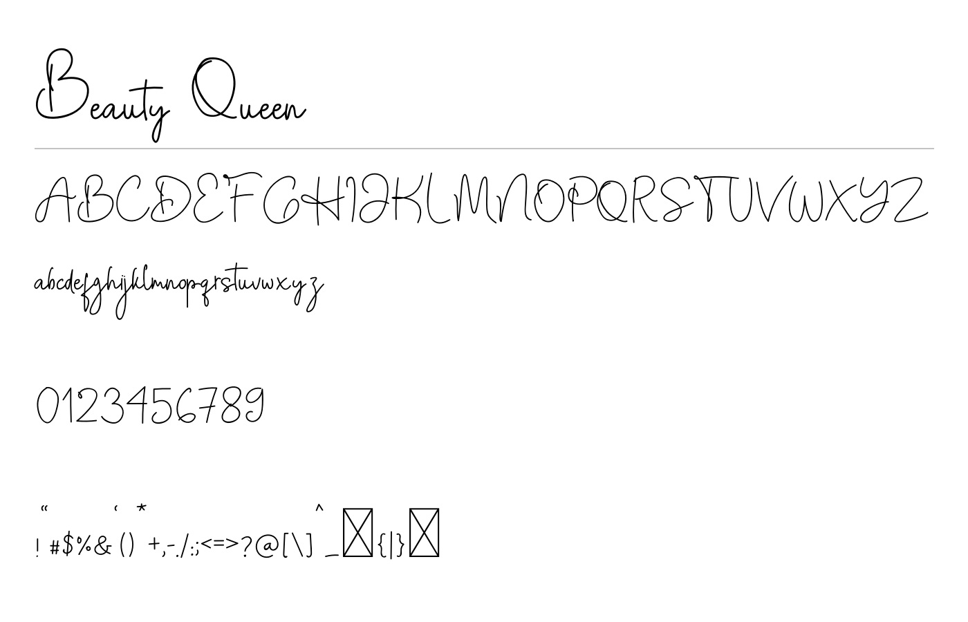 Beauty Queen Font preview