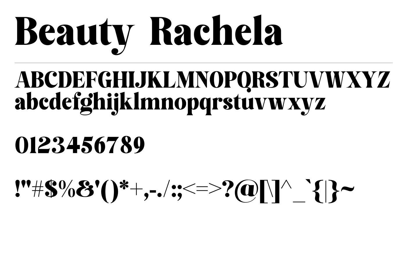 Beauty Rachela Font preview