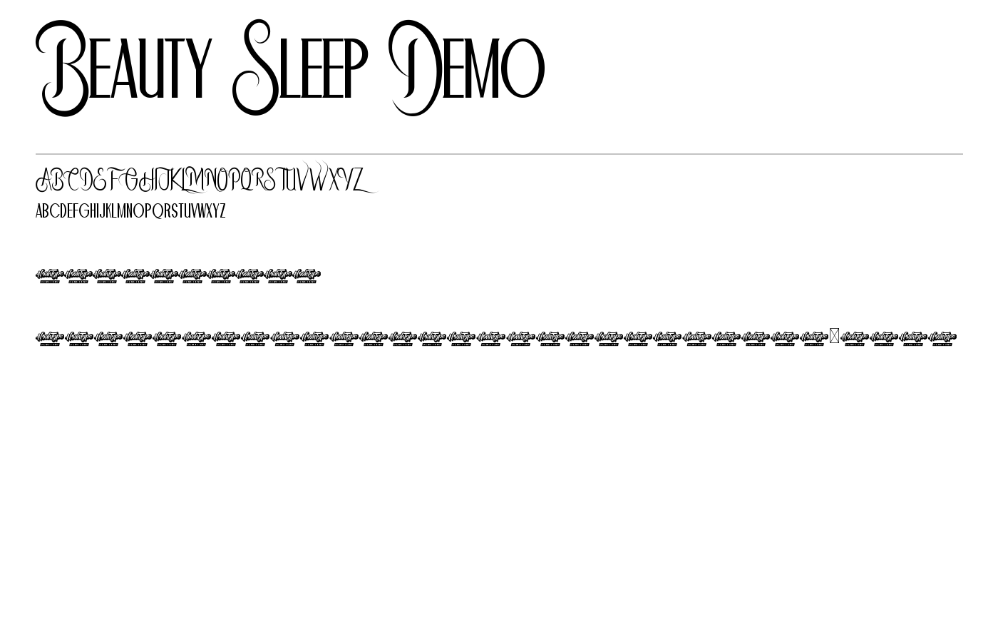 Beauty Sleep Demo Font preview