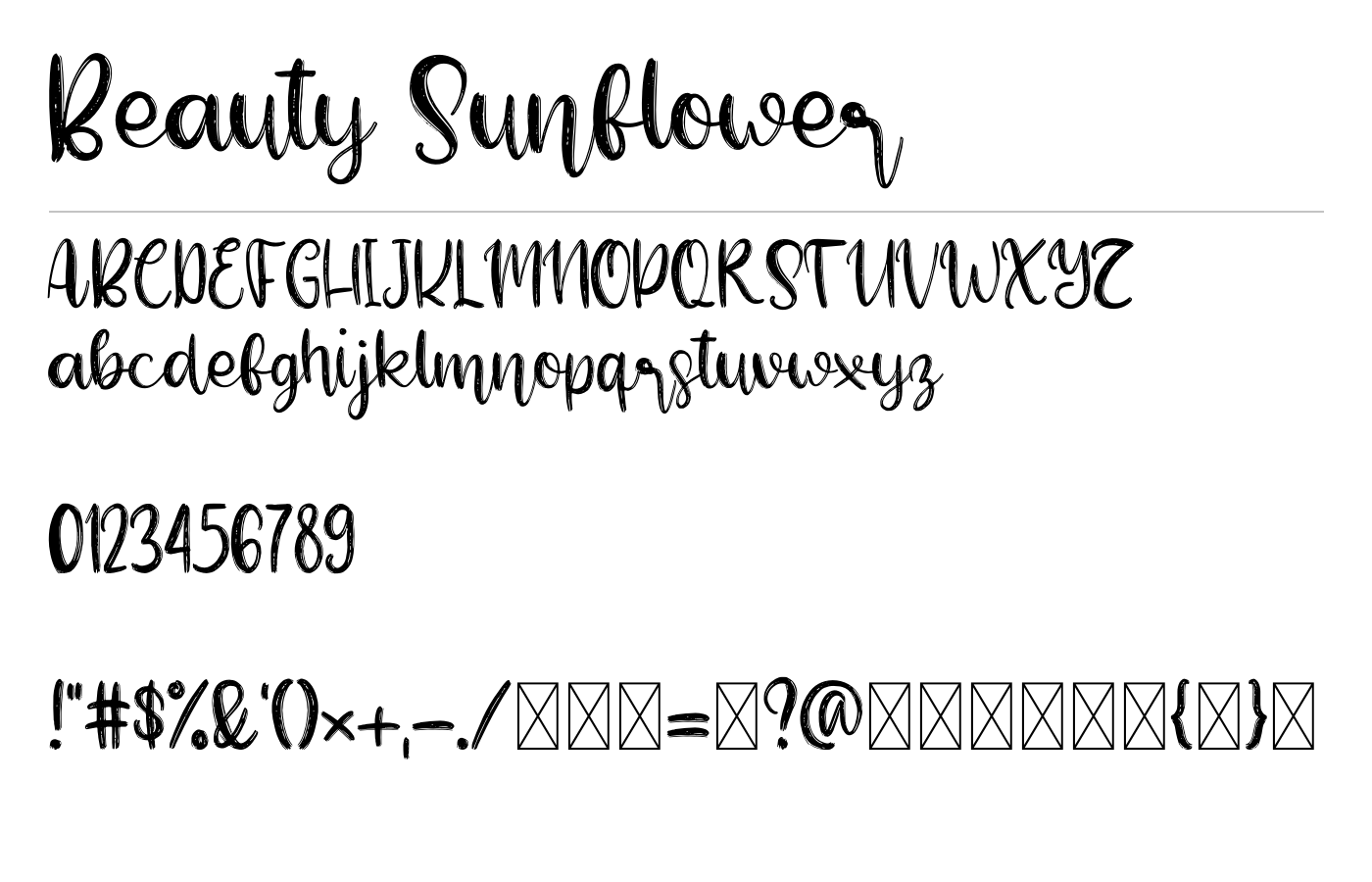 Beauty Sunflower Font preview