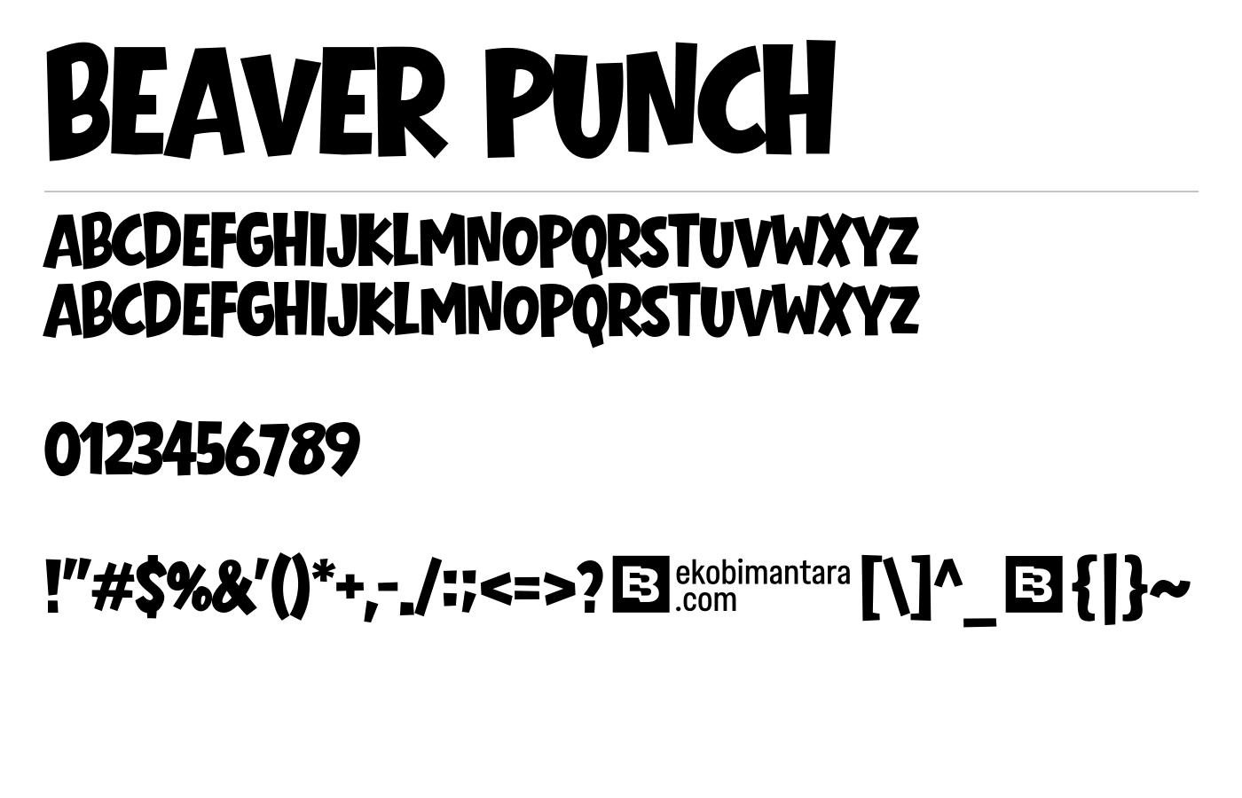 Beaver Punch Font preview