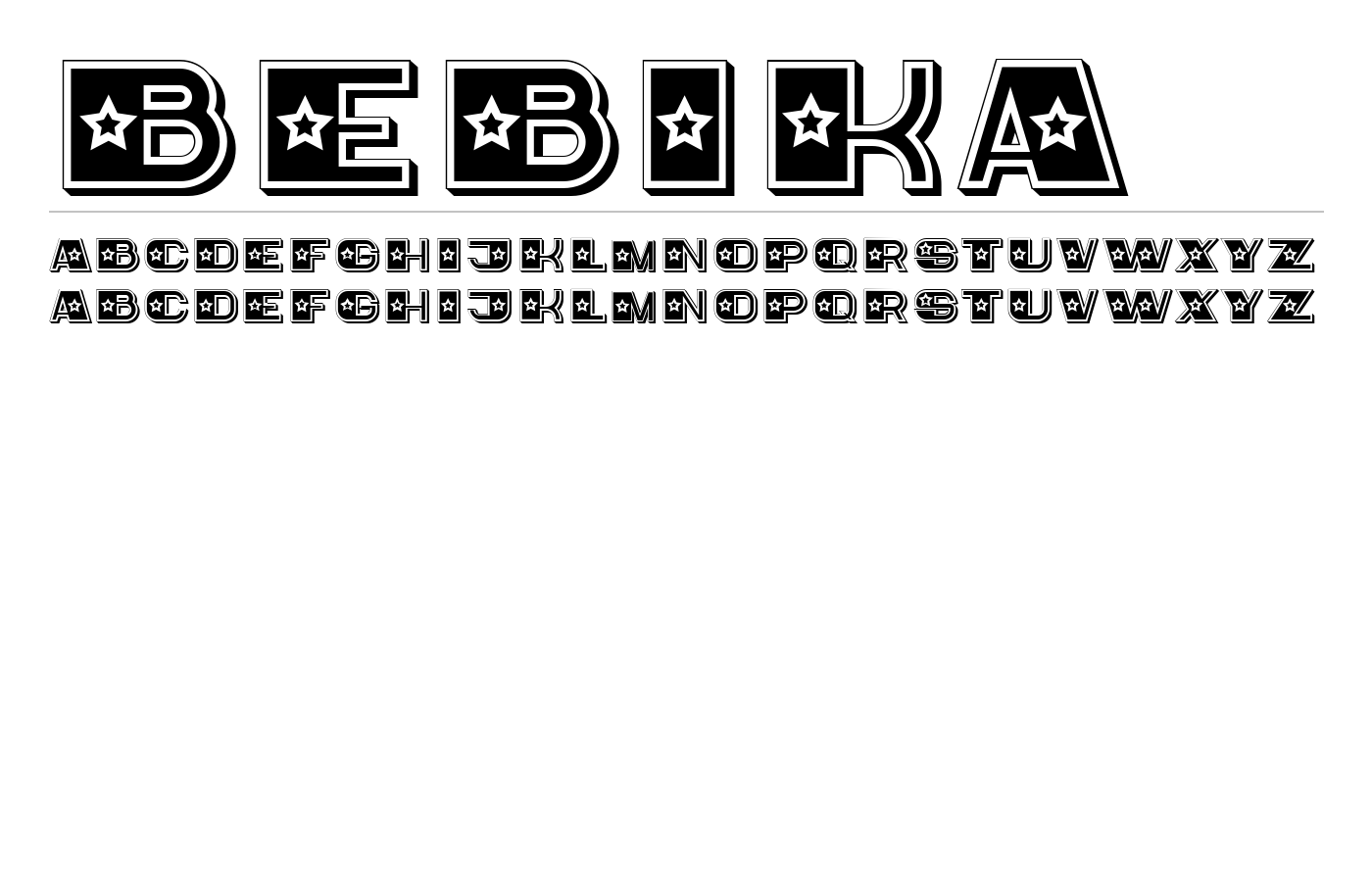 Bebika Font preview