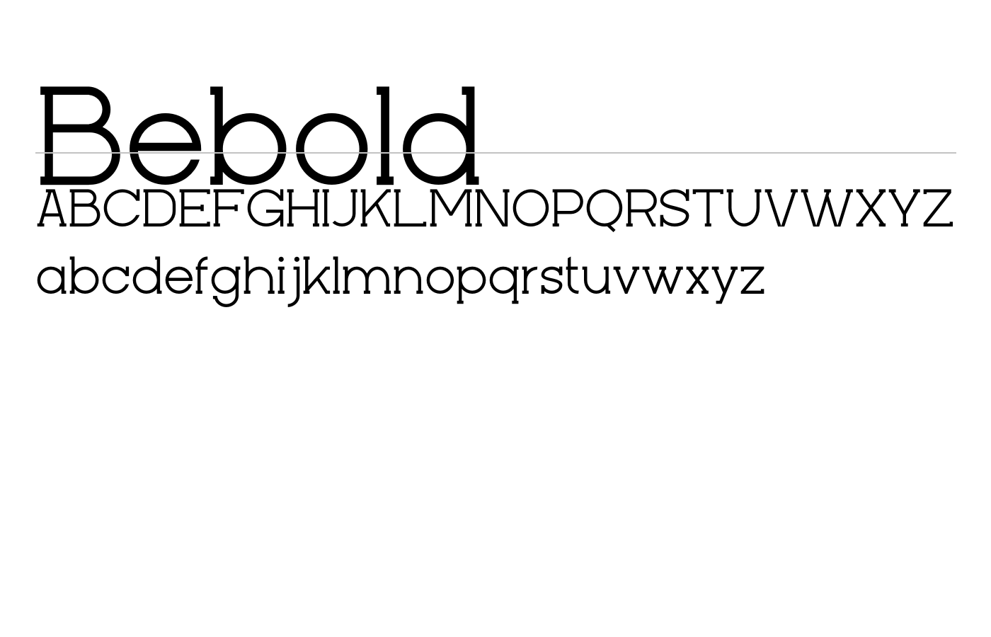 Bebold Font preview
