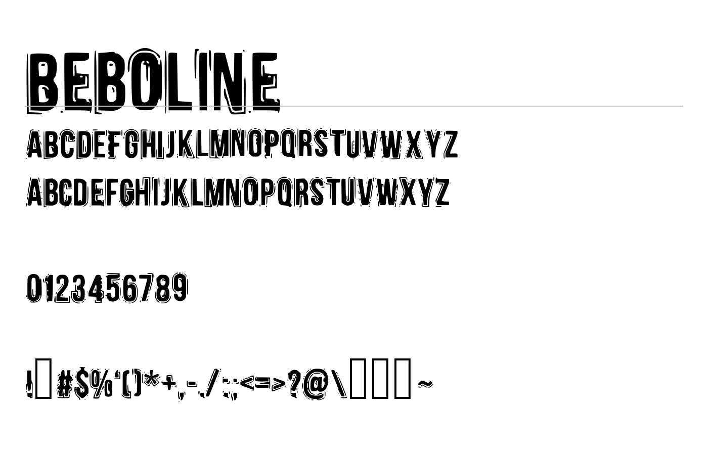 Beboline Font preview