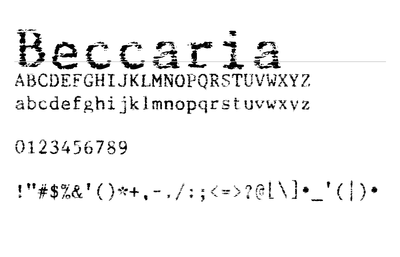 Beccaria Font preview