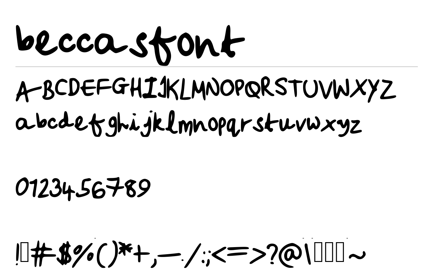 beccasfont preview