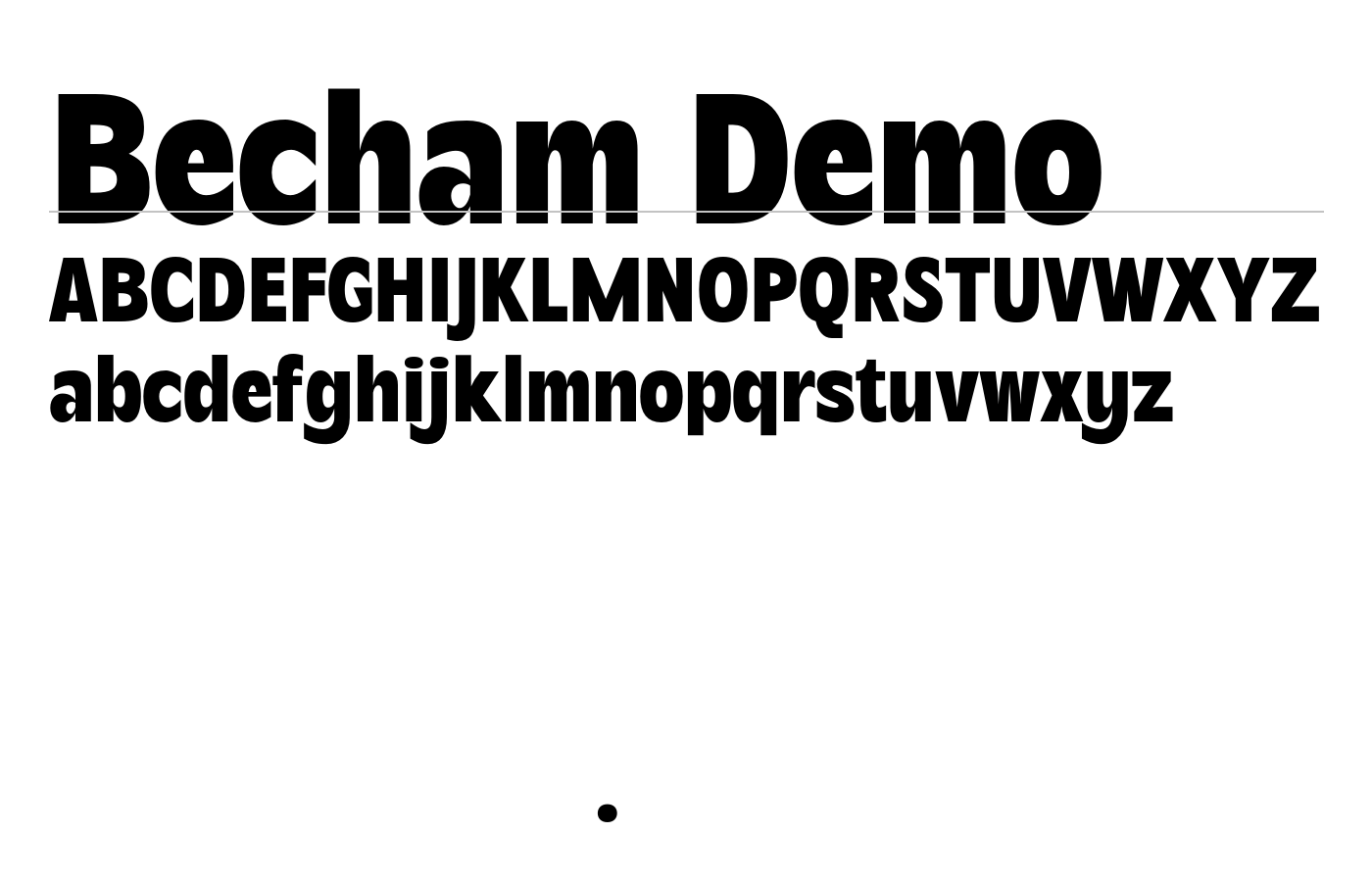 Becham Demo Font preview