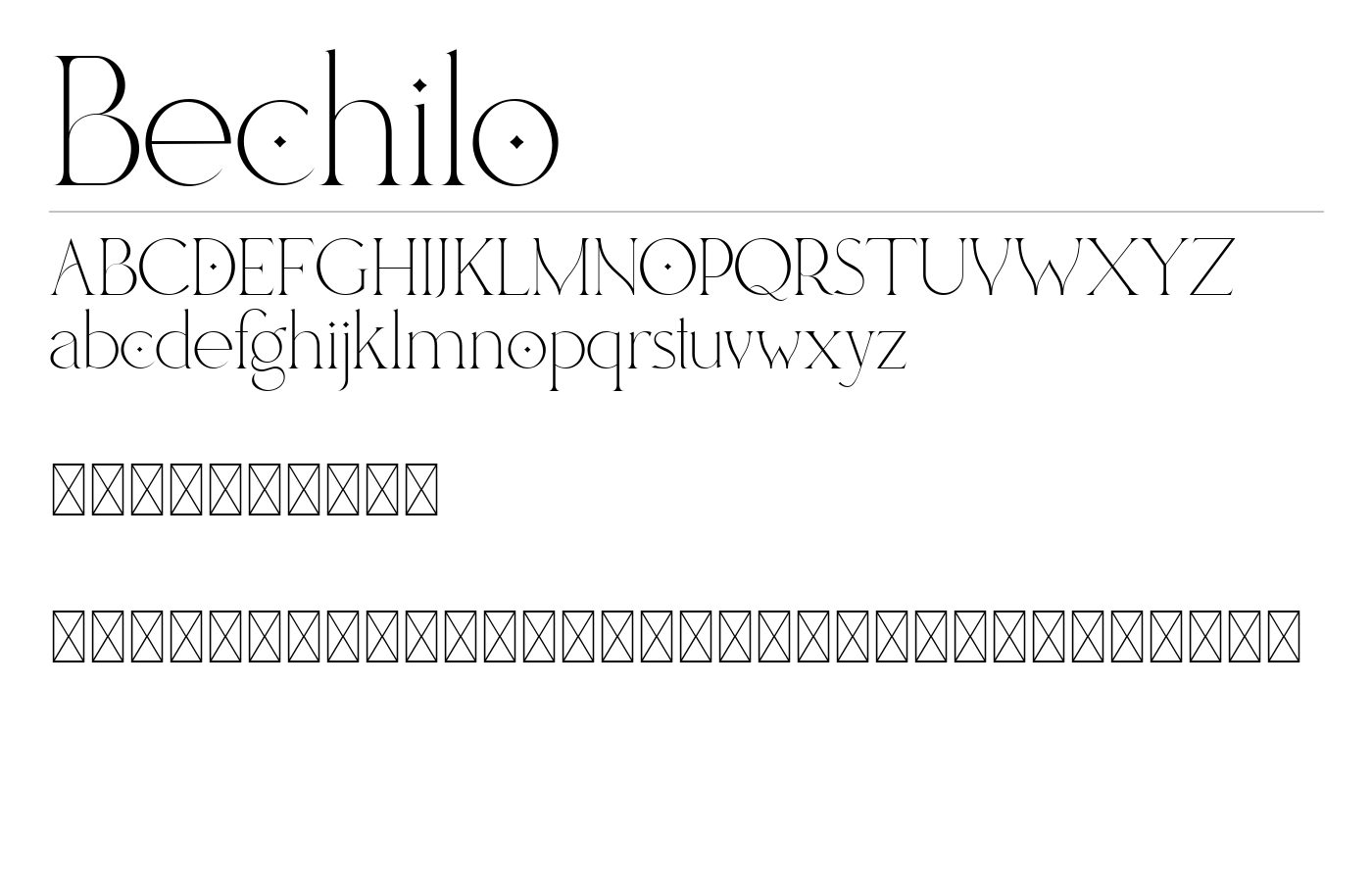 Bechilo Font preview