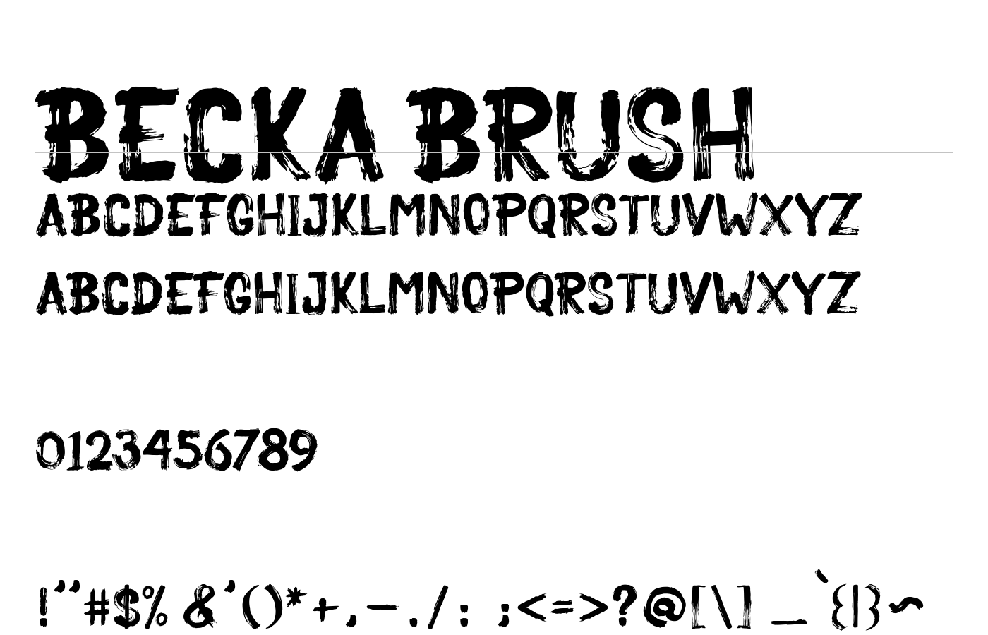 Becka Brush Font preview