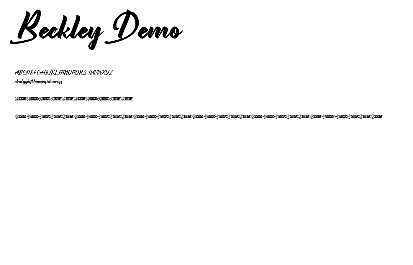 Beckley Demo Font preview