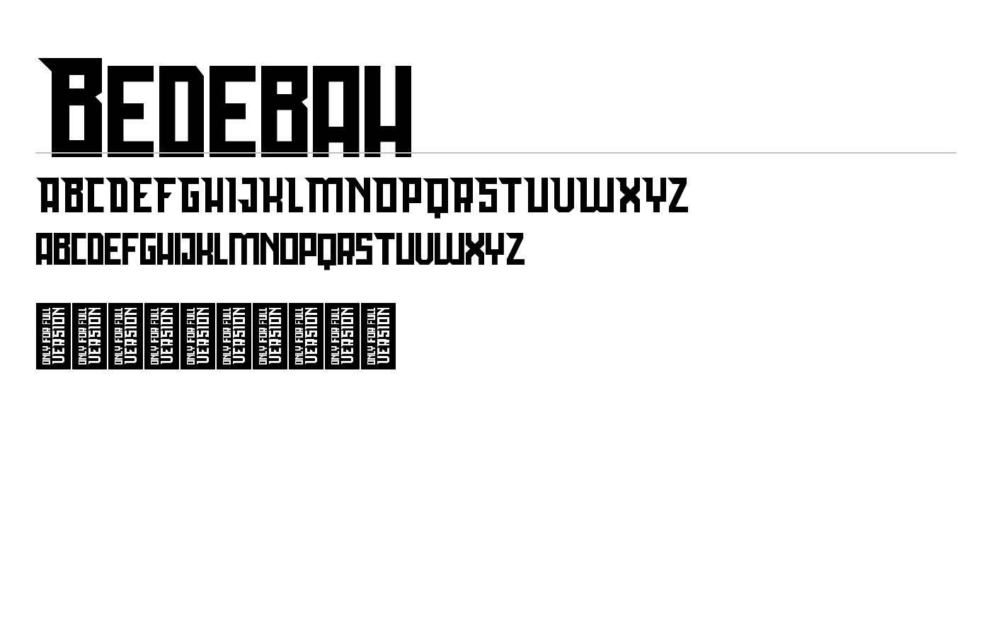 Bedebah Font preview