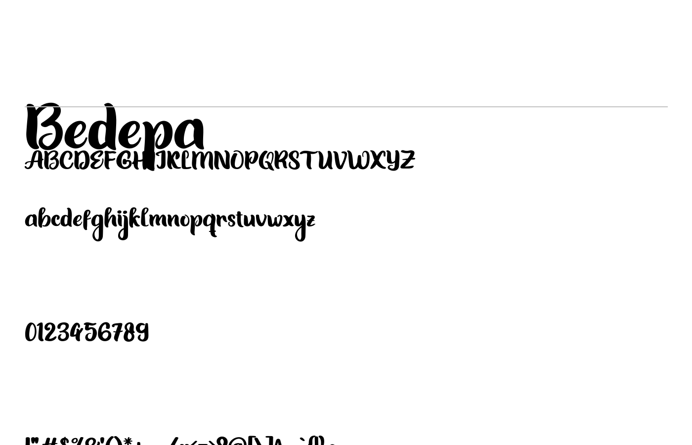 Bedepa Font preview