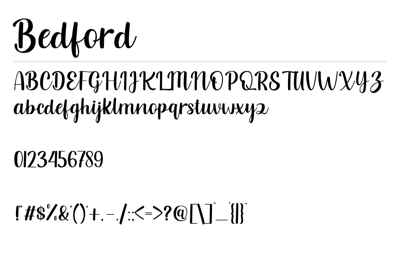 Bedford Font preview