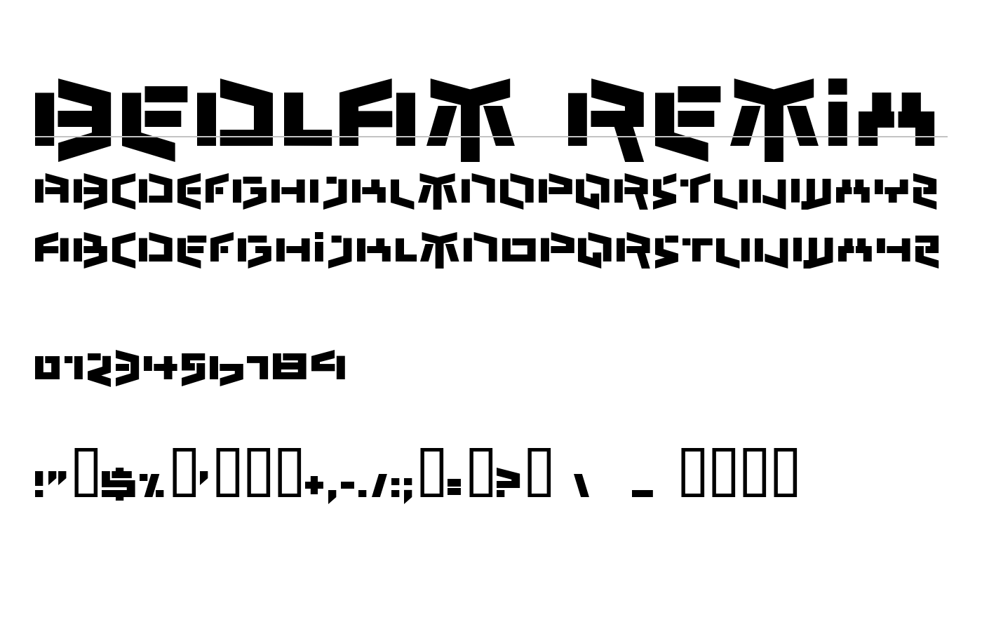 Bedlam Remix Font preview