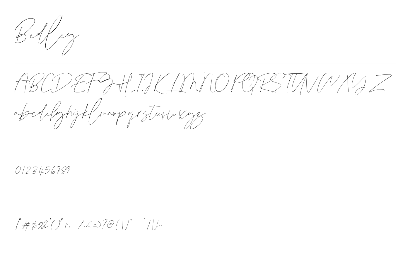 Bedley Font preview