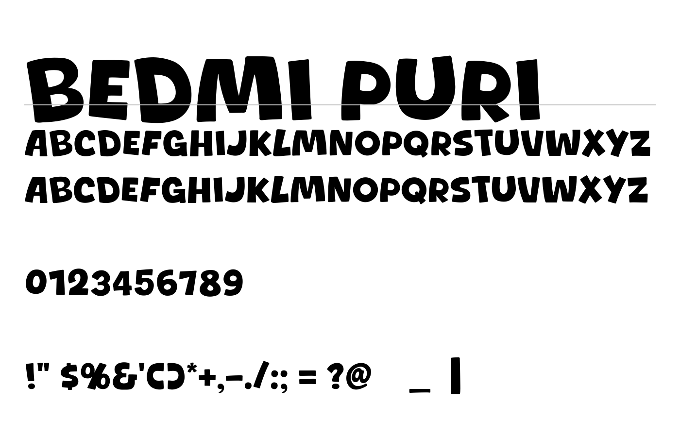 Bedmi Puri Font preview
