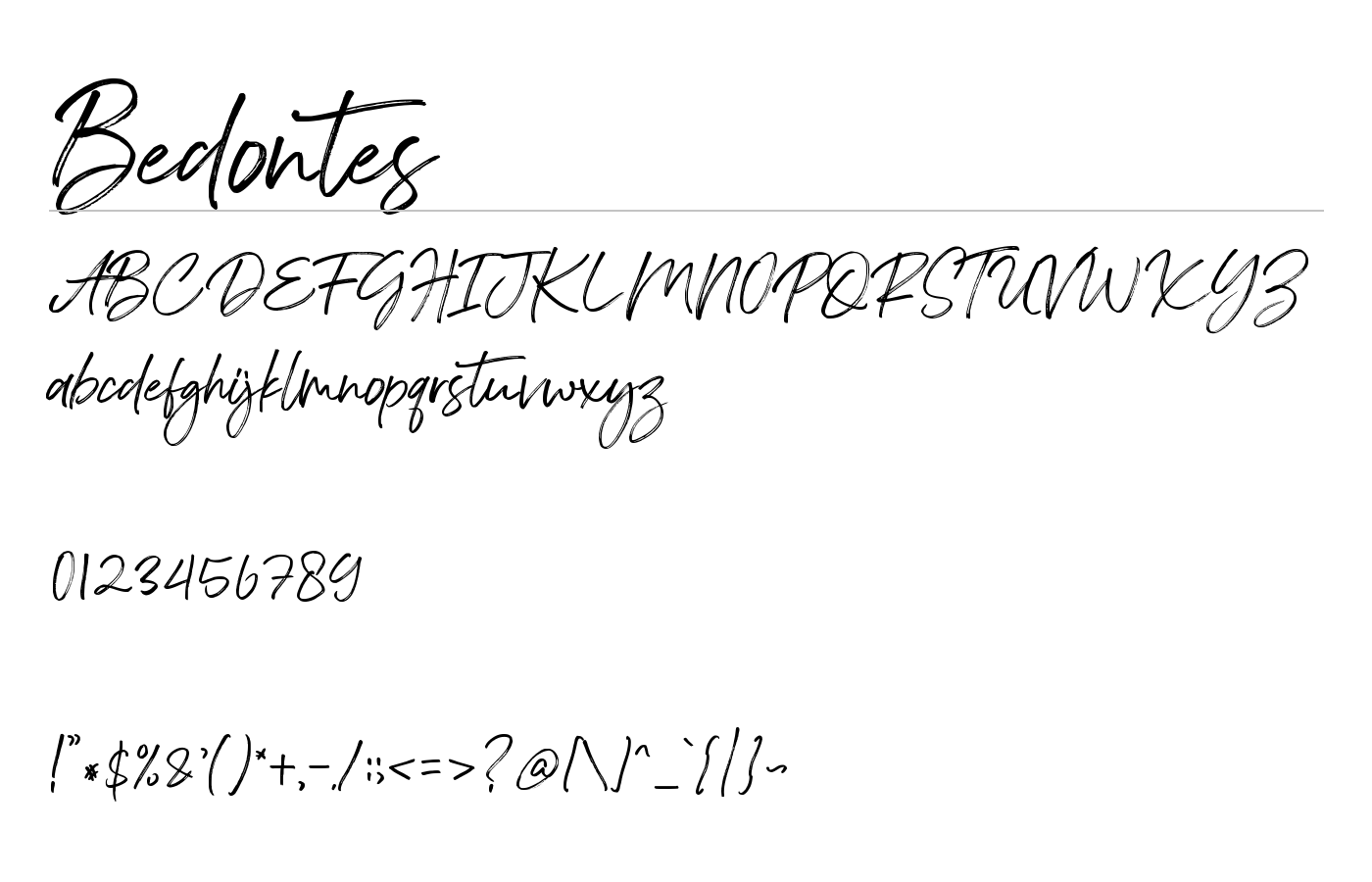 Bedontes Font preview
