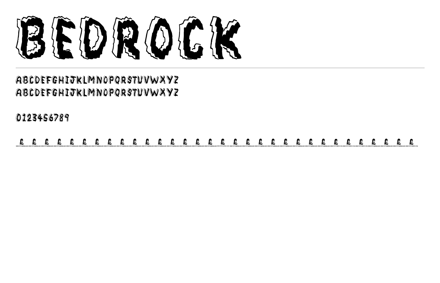 Bedrock Font preview