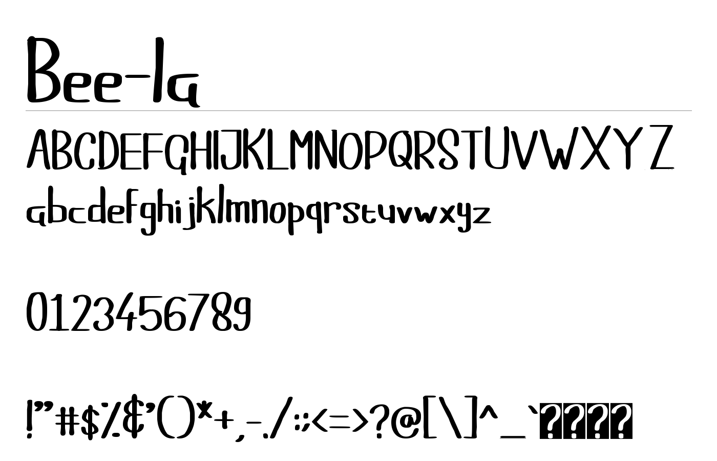 Bee-la Font preview