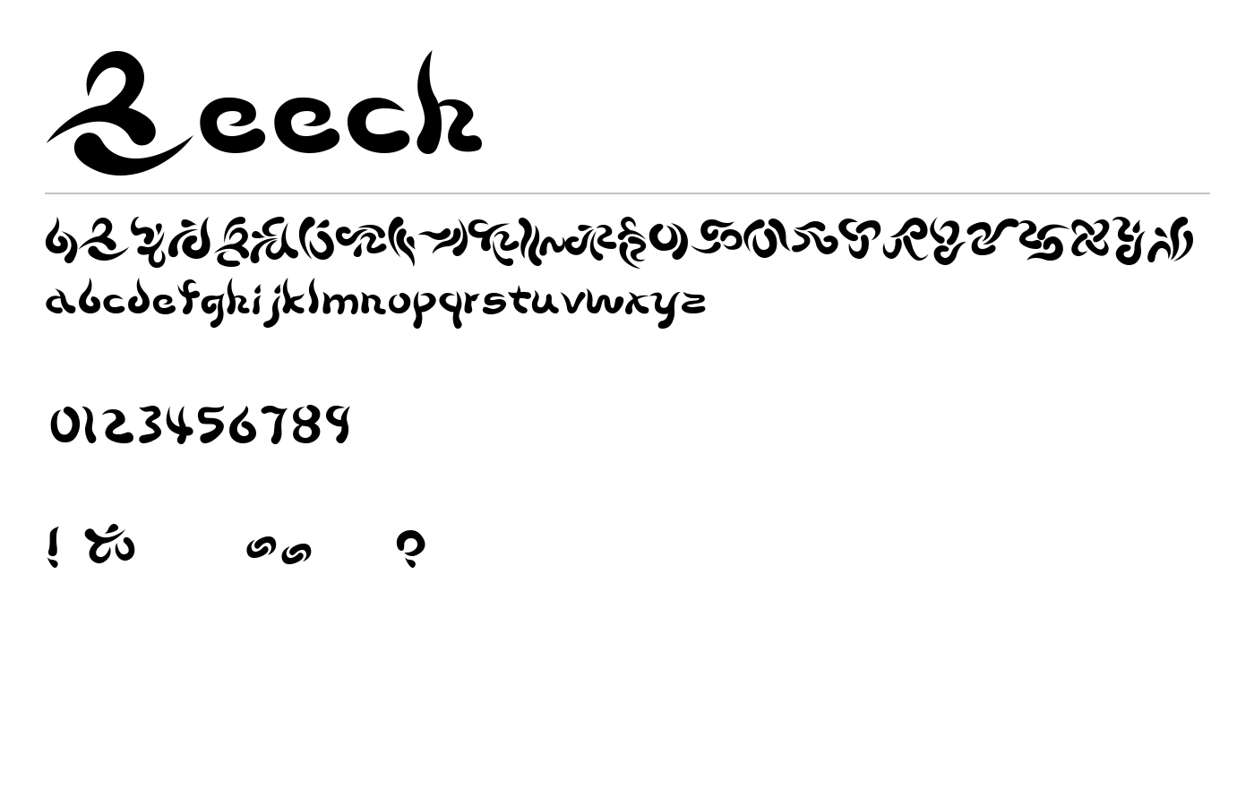Beech Font preview