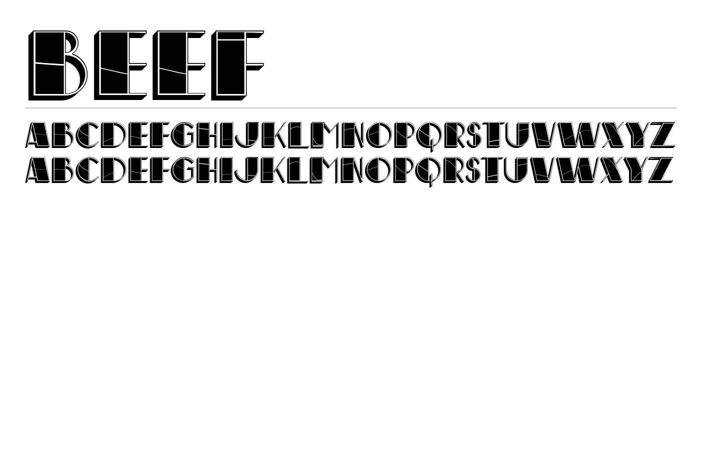 Beef Font preview