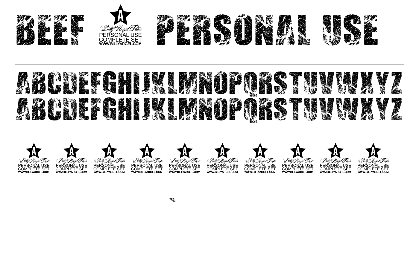BEEF 3 PERSONAL USE Font preview