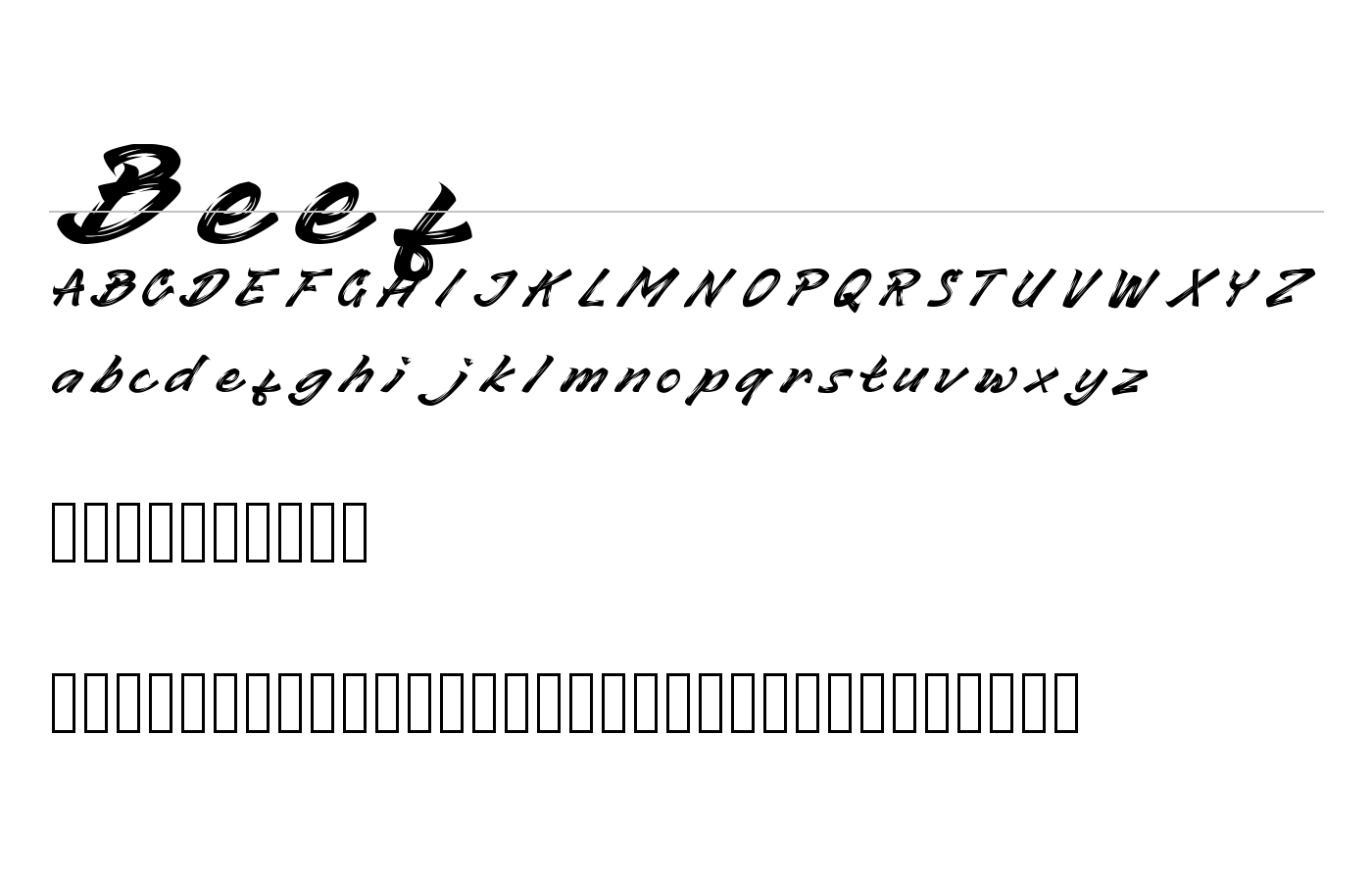 Beef Font preview