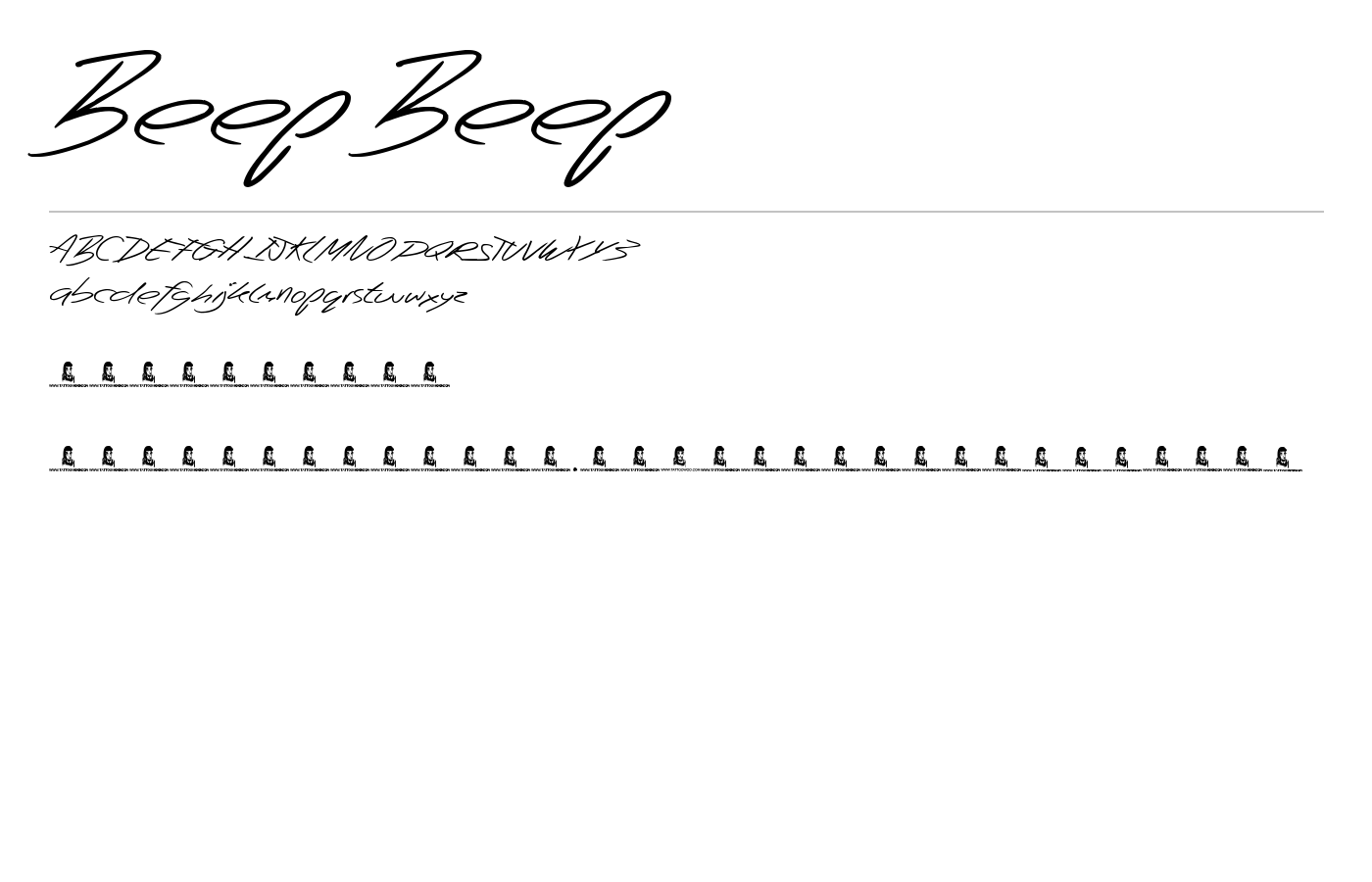 Beep Beep Font preview