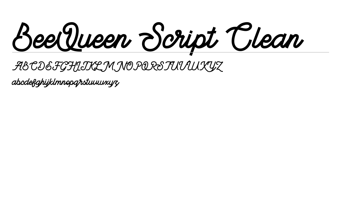 BeeQueen Script Clean Font preview
