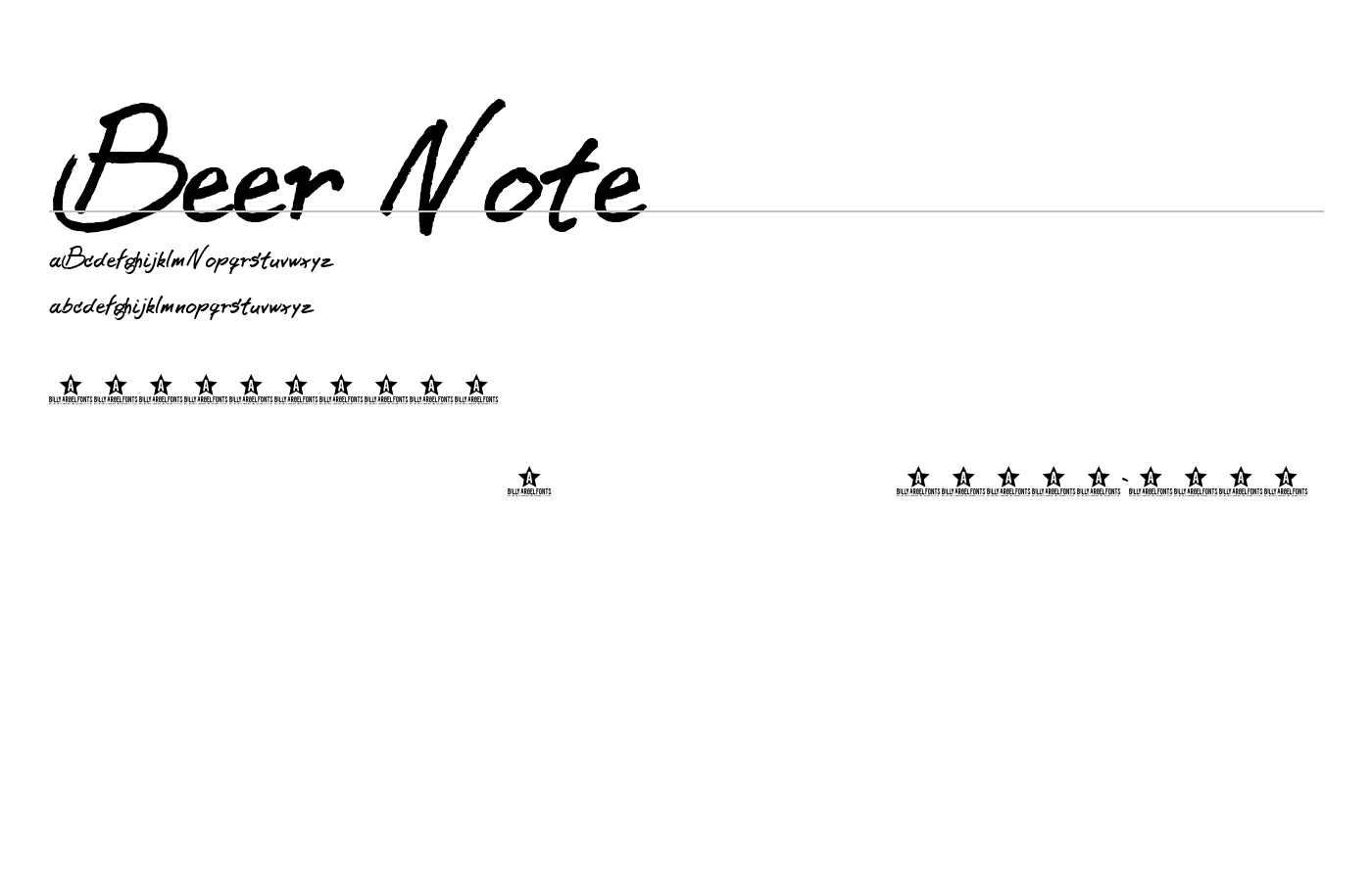 BEER NOTE Font preview