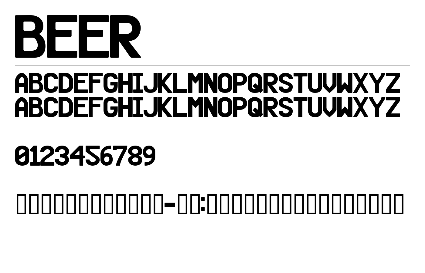 Beer Font preview