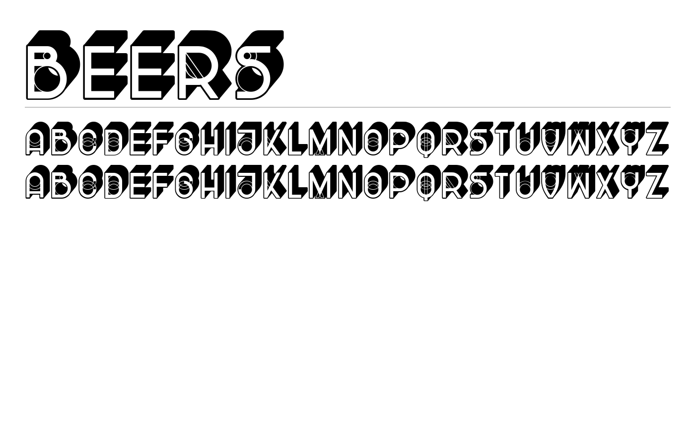 Beers Font preview