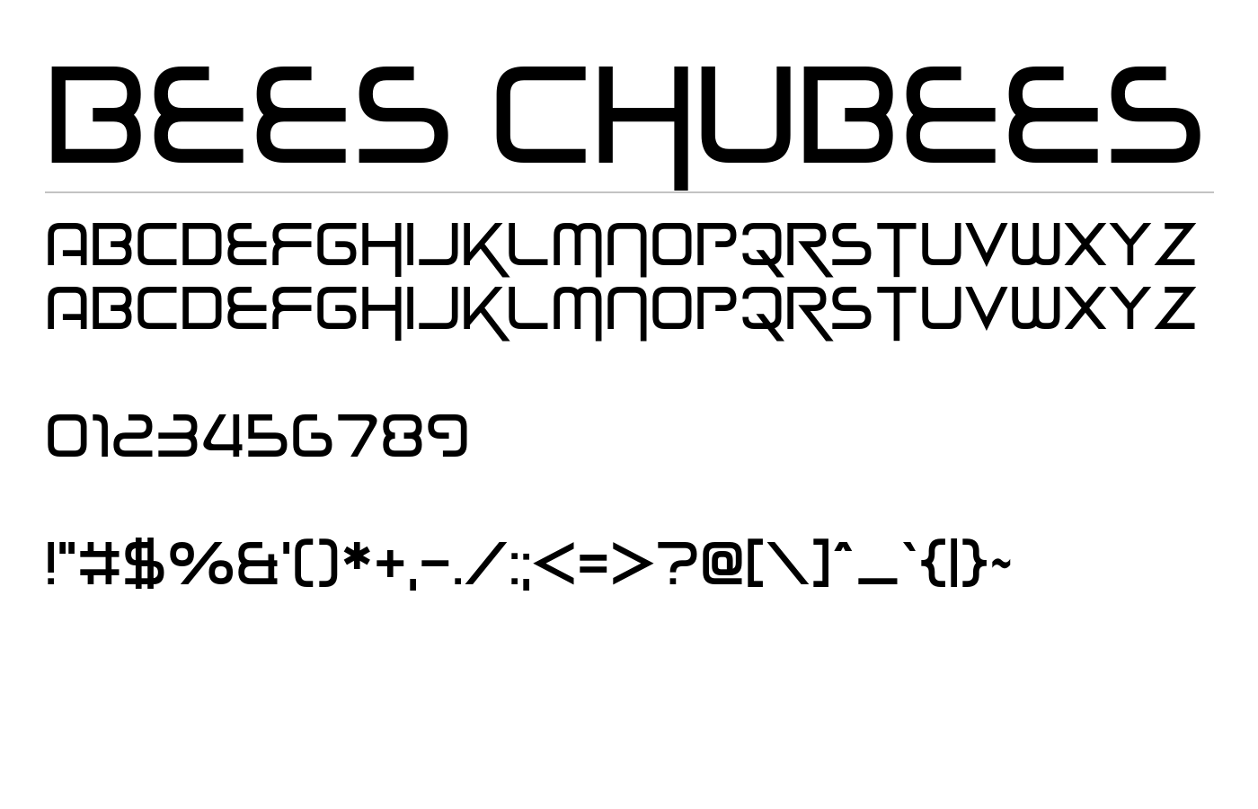 Bees Chubees Font preview