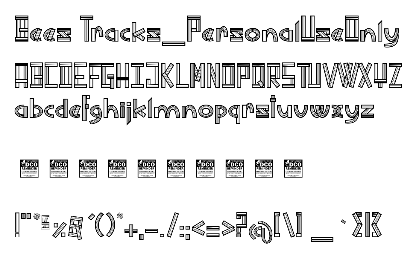 Bees Tracks_PersonalUseOnly Font preview