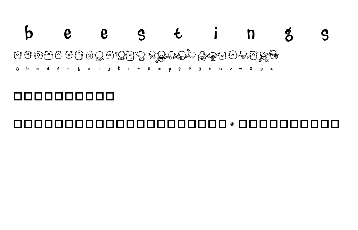 beestings Font preview