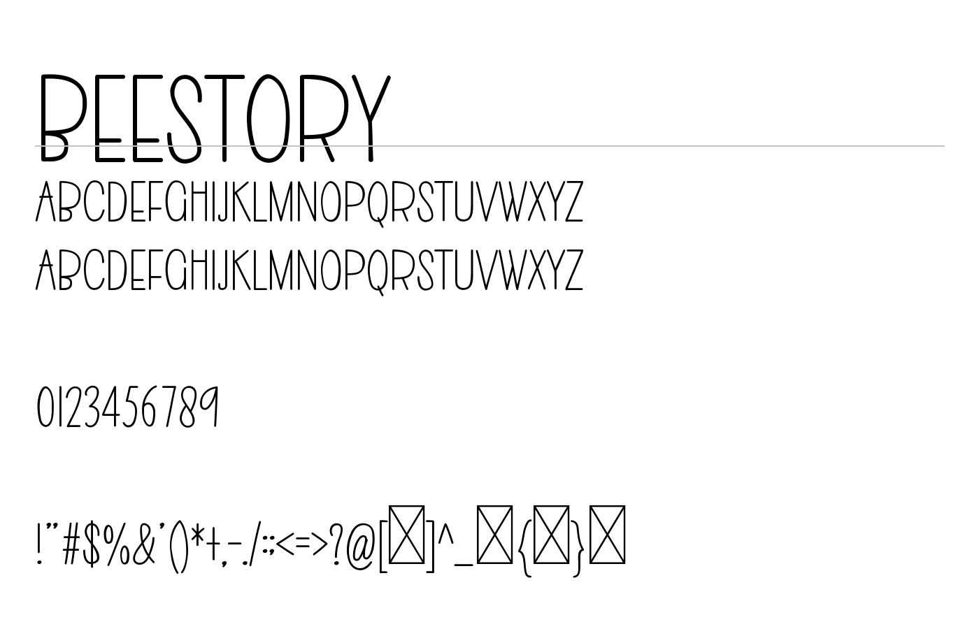 Beestory Font preview