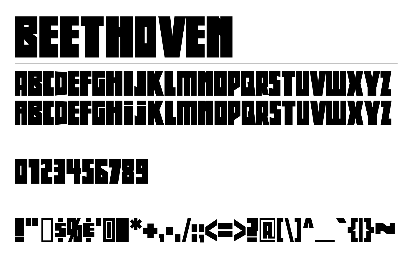 Beethoven Font preview