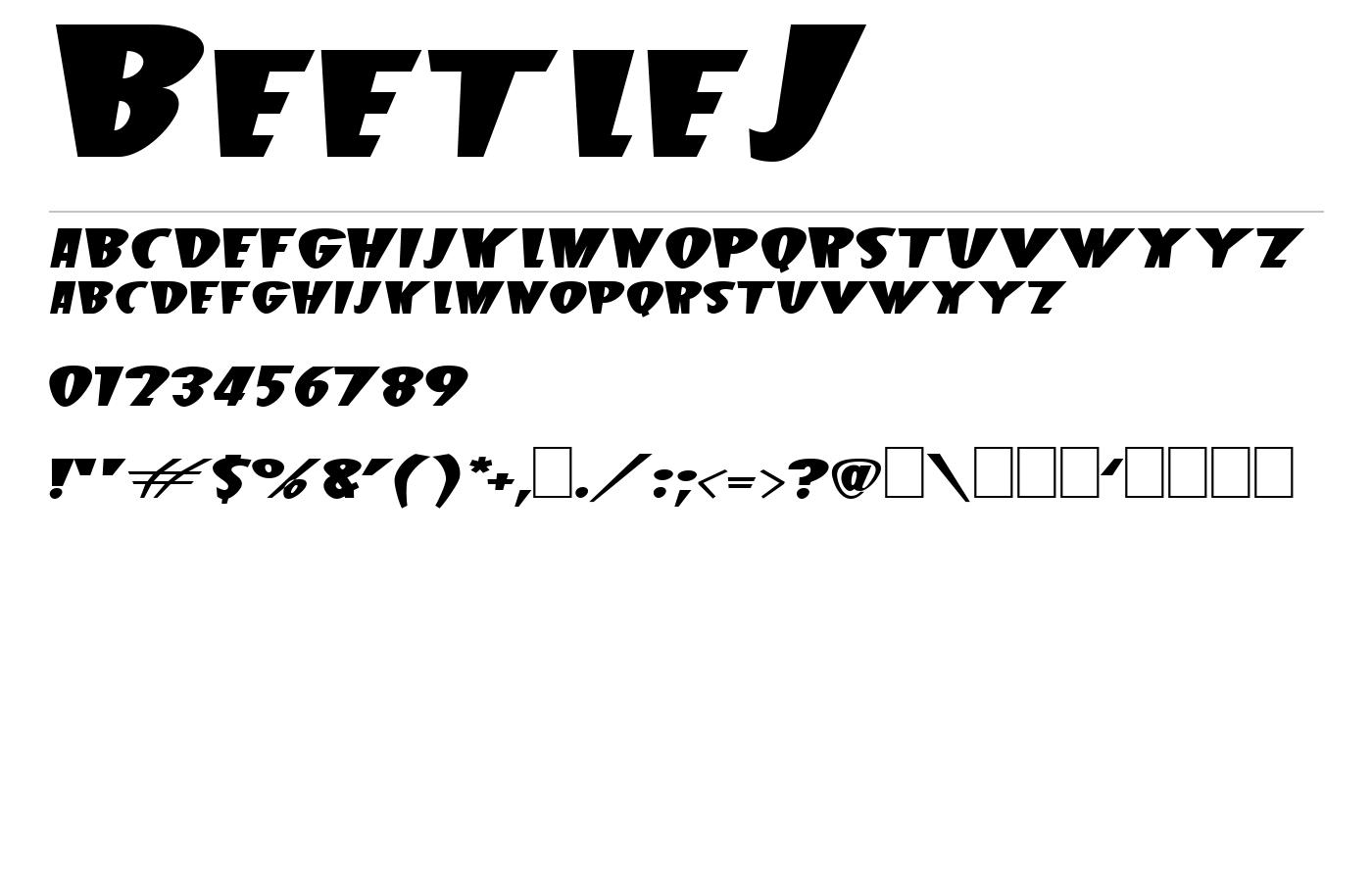 BeetleJ Font preview