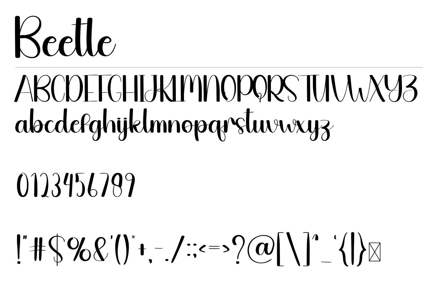 Beetle Font preview