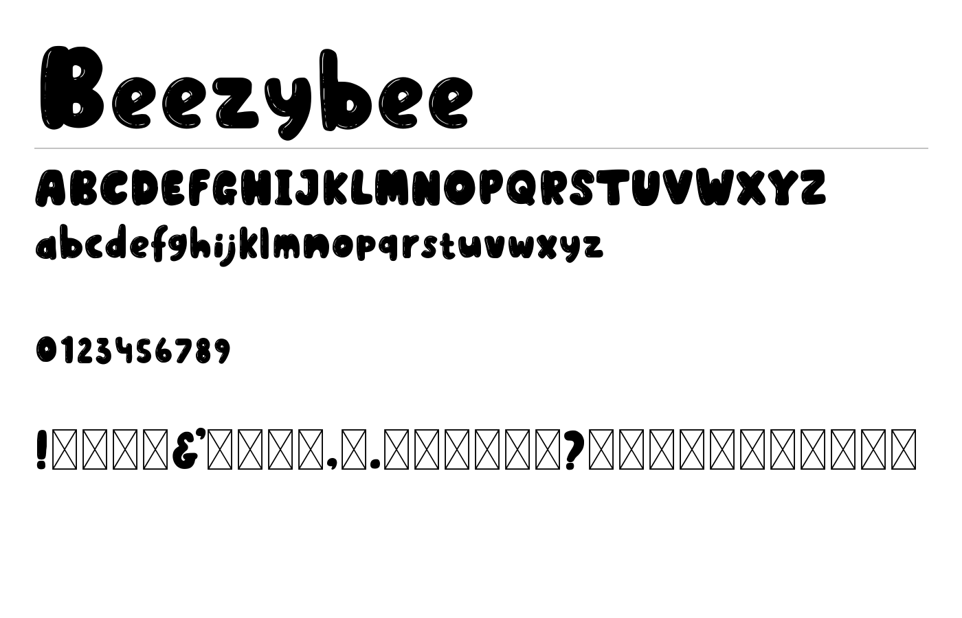Beezybee Font preview