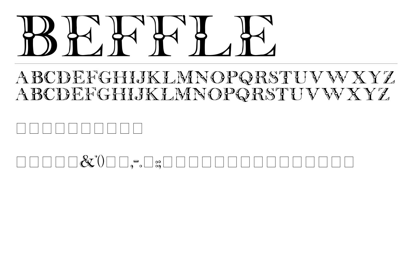 Beffle Font preview